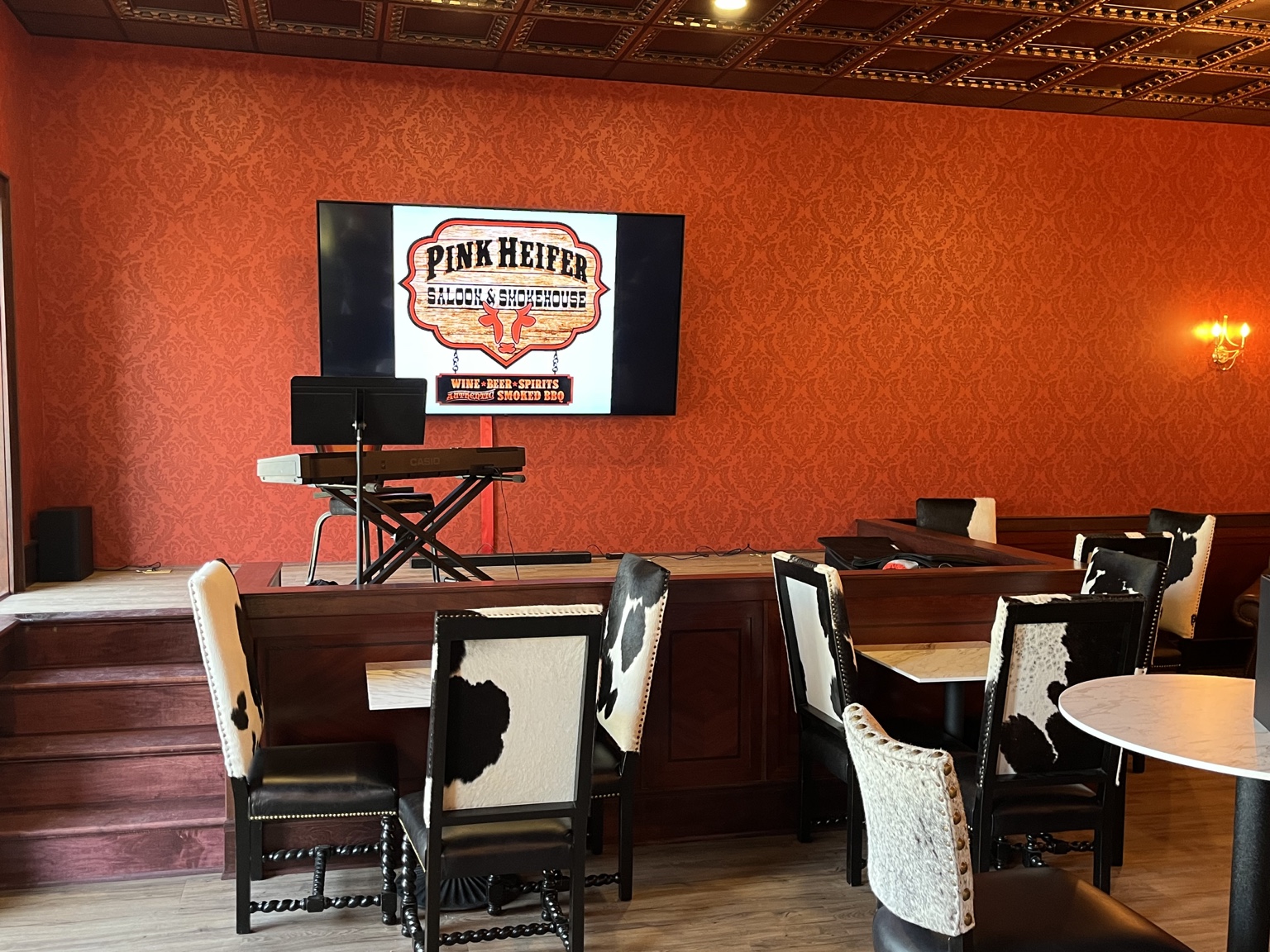 The Pink Heifer saloon stage